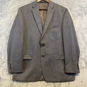 Lauren Ralph Lauren Sport Coat 44R Gray Herringbone 2 Button‎ Classic Career